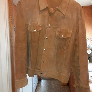 MEN'S GOLD SUEDE JEANS JACKET